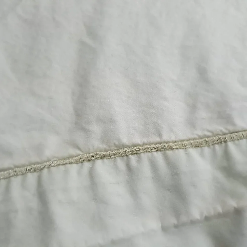 Neiman Marcus QUEEN bed sheets pastel green Egyptian cotton flat & fitted dobby